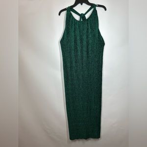 Maeve Anthropologie | Women’s XL Green Velvet Twist Back Adrienne Maxi Dress